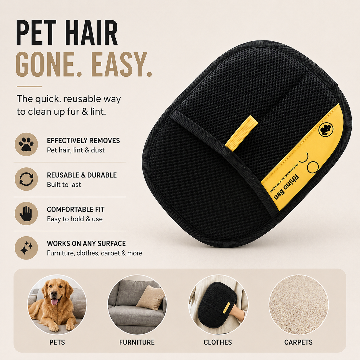 Pet Hair Removal Gloves