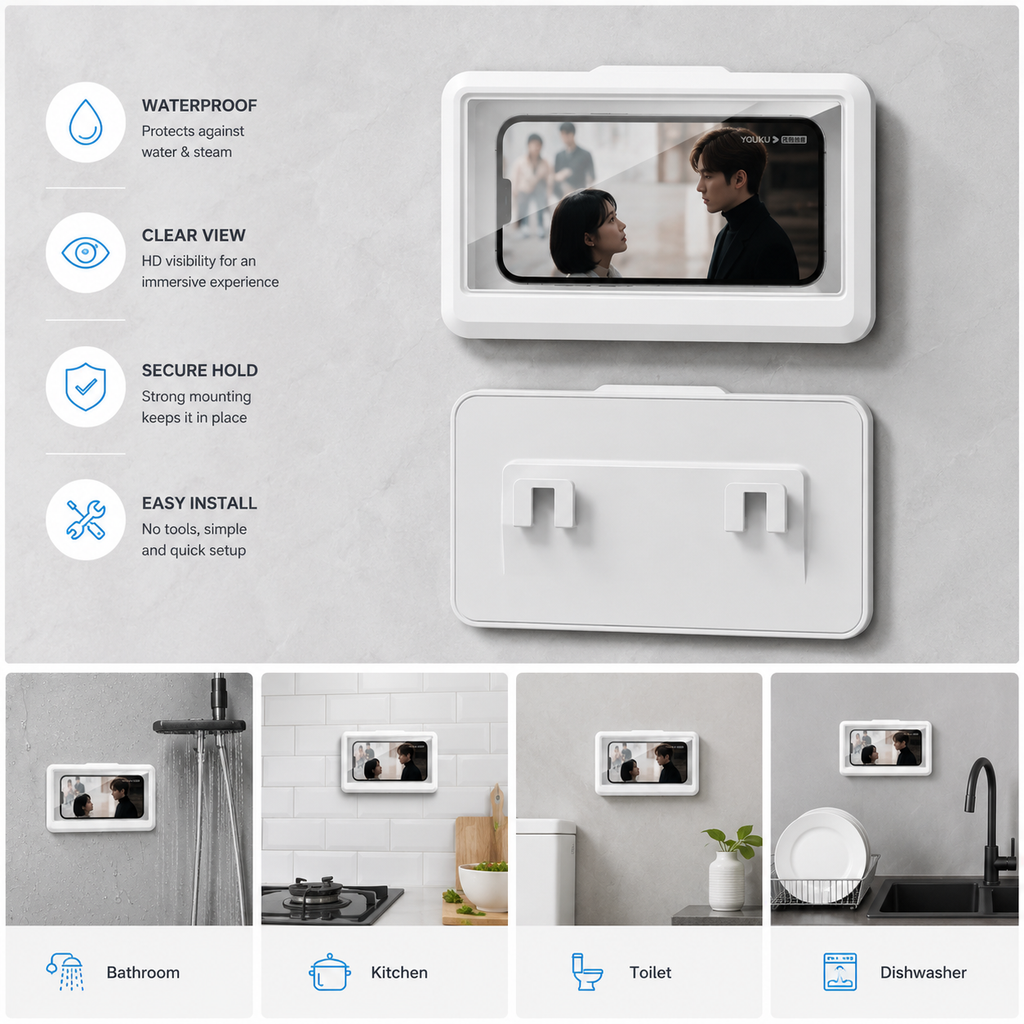 AquaShield Shower Phone Holder