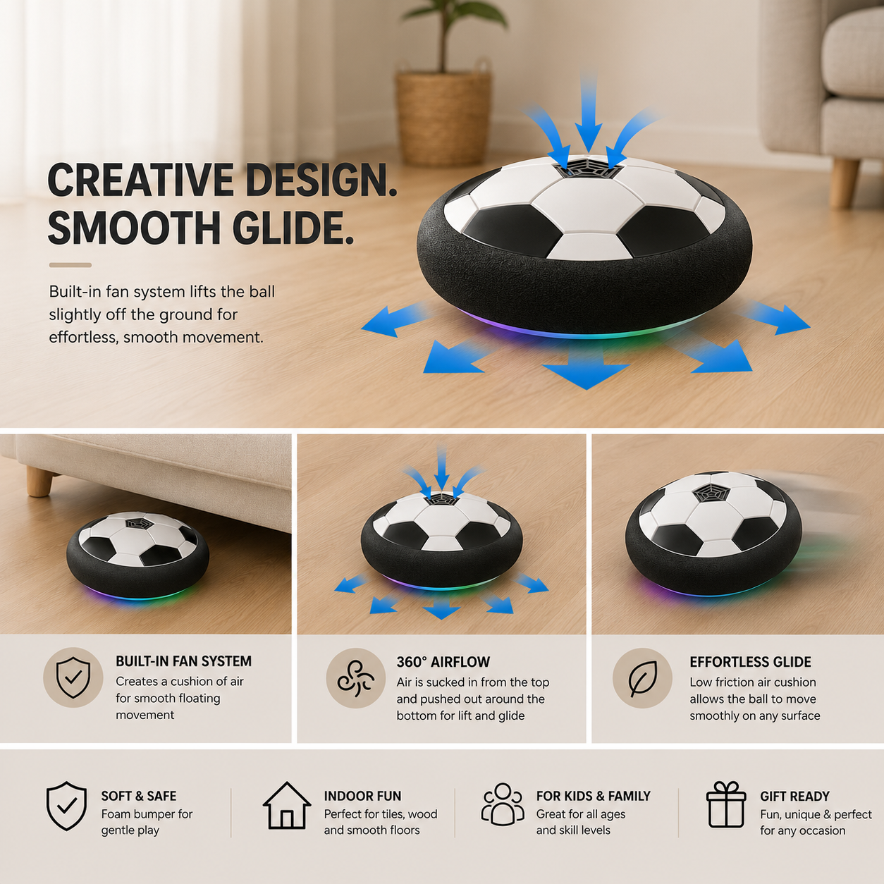 TurboKick™ Hover Soccer Ball